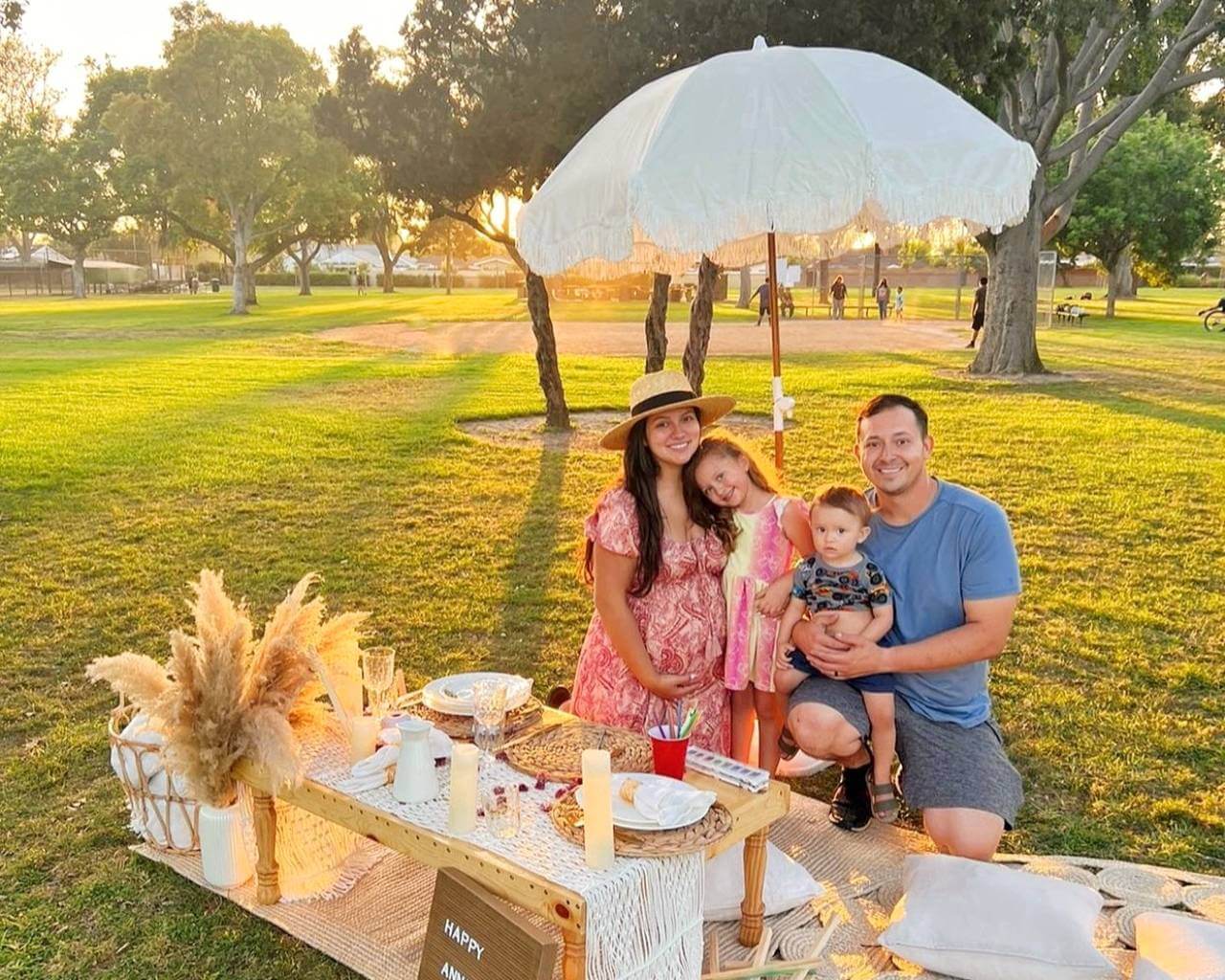 family picnic in park in Los Angeles
