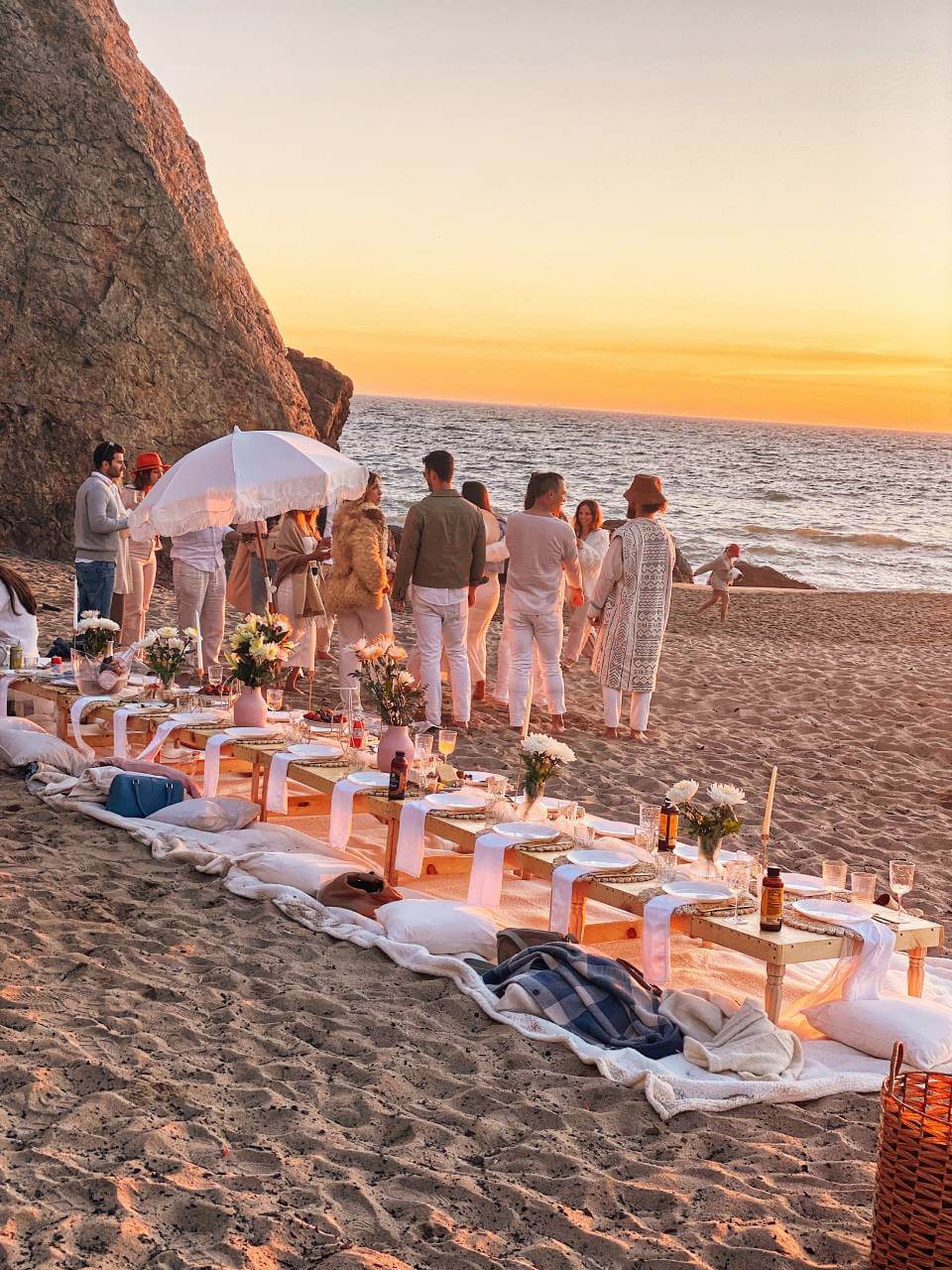 luxury picnic party in Malibu