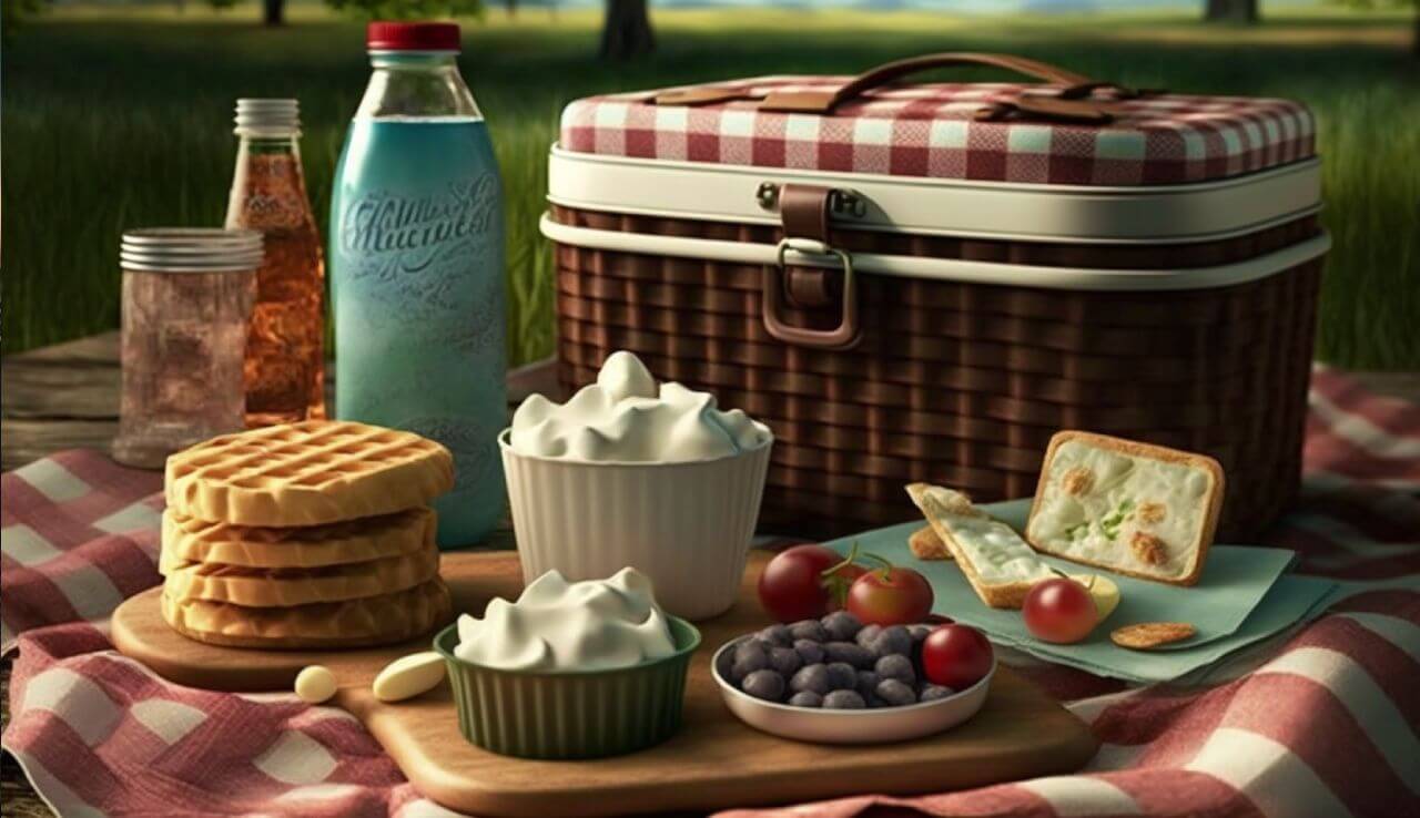 food and drinks for a picnic