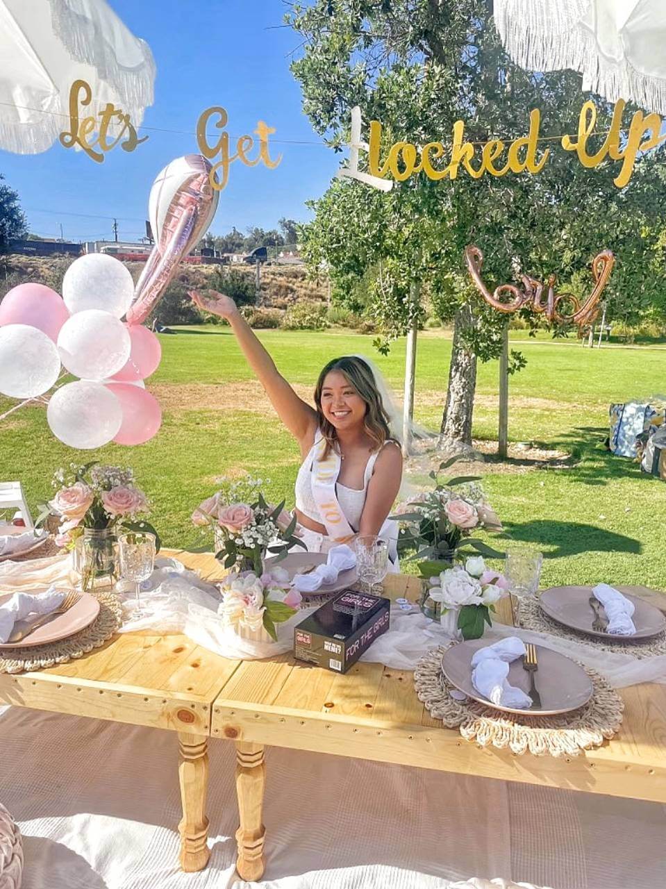 bachelorette luxury pop-up picnic in Los Angeles