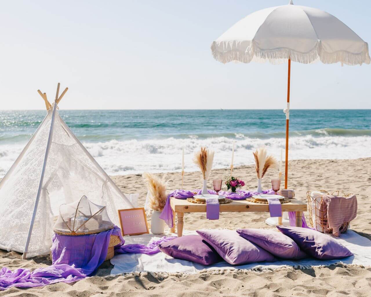 romantic date on the beach