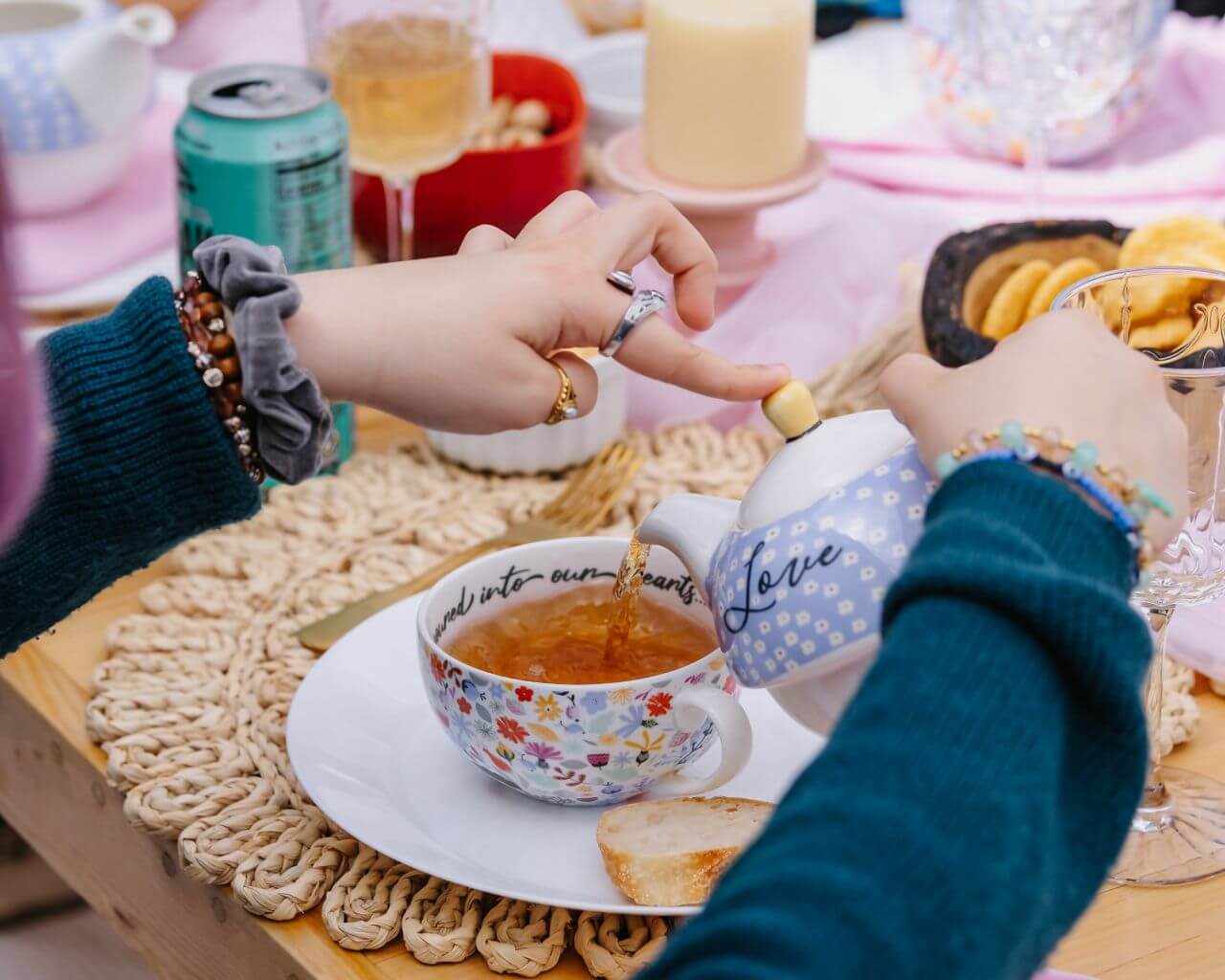 tea party picnic setup in LA