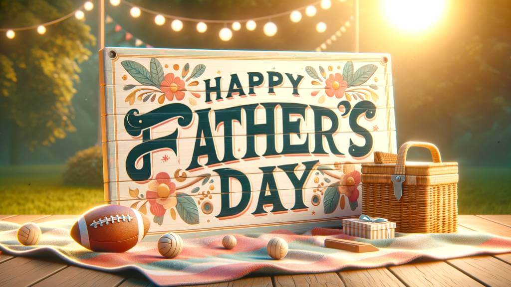 happy father's day sign
