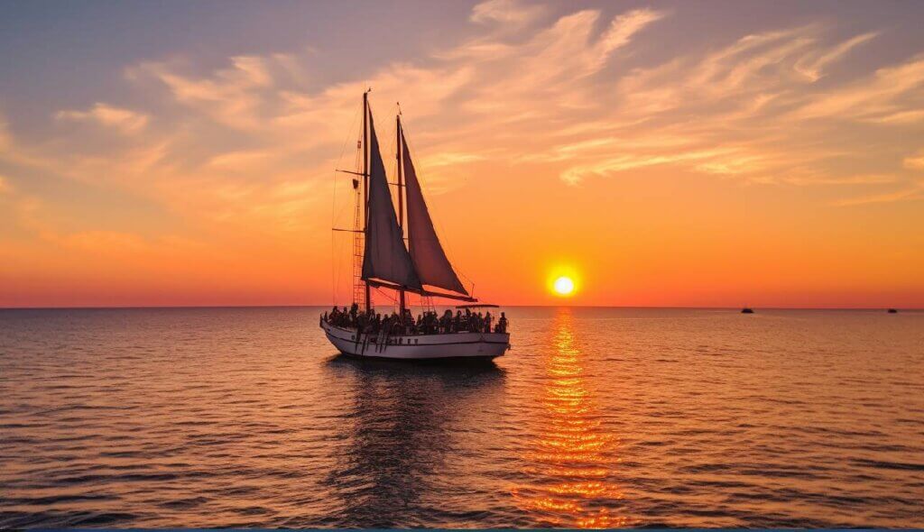 sunset cruise in Malibu