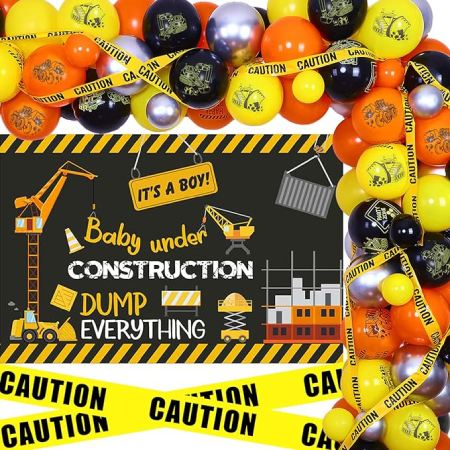 under construction baby shower theme