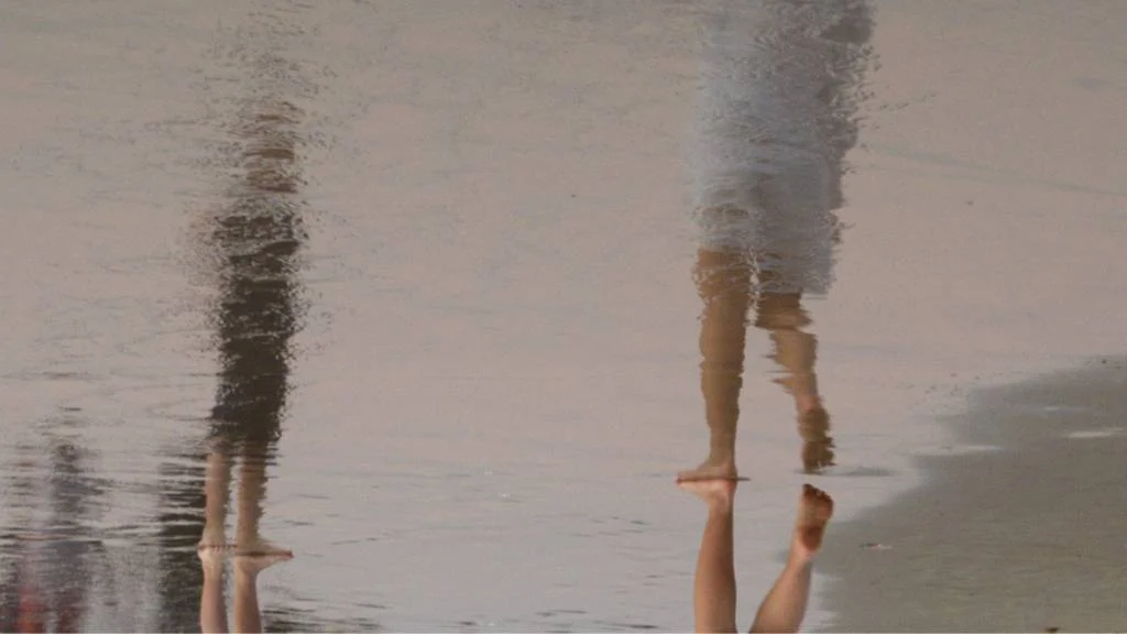 Romantic beach reflection