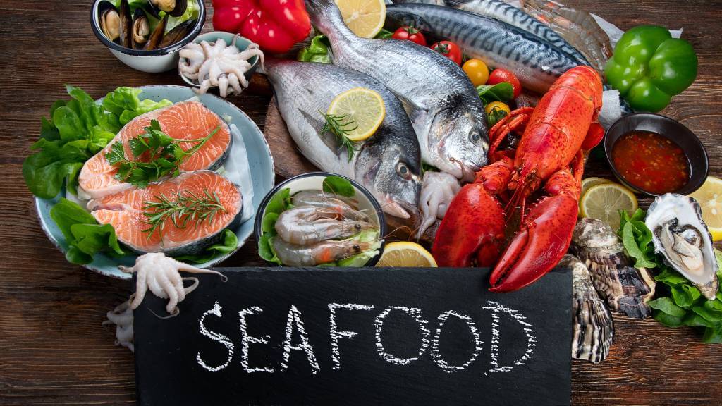 Seafood for beach picnic