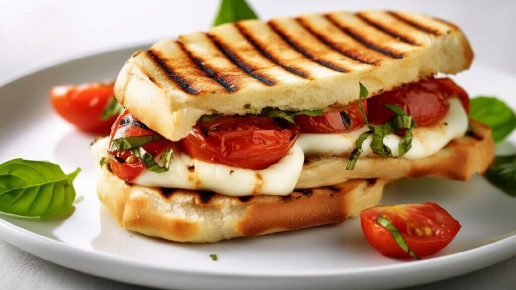 caprese panini picnic sandwich