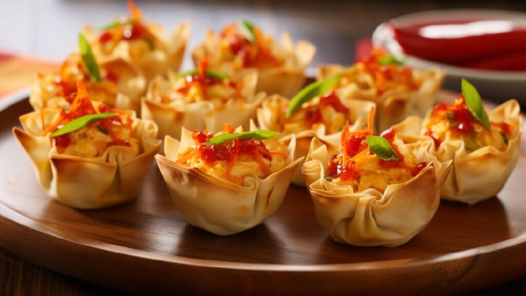 Roasted red pepper hummus cups