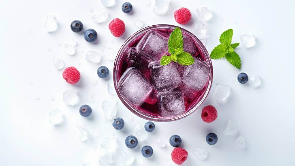 blueberry and mint drink