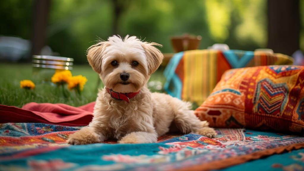 dog at picnic