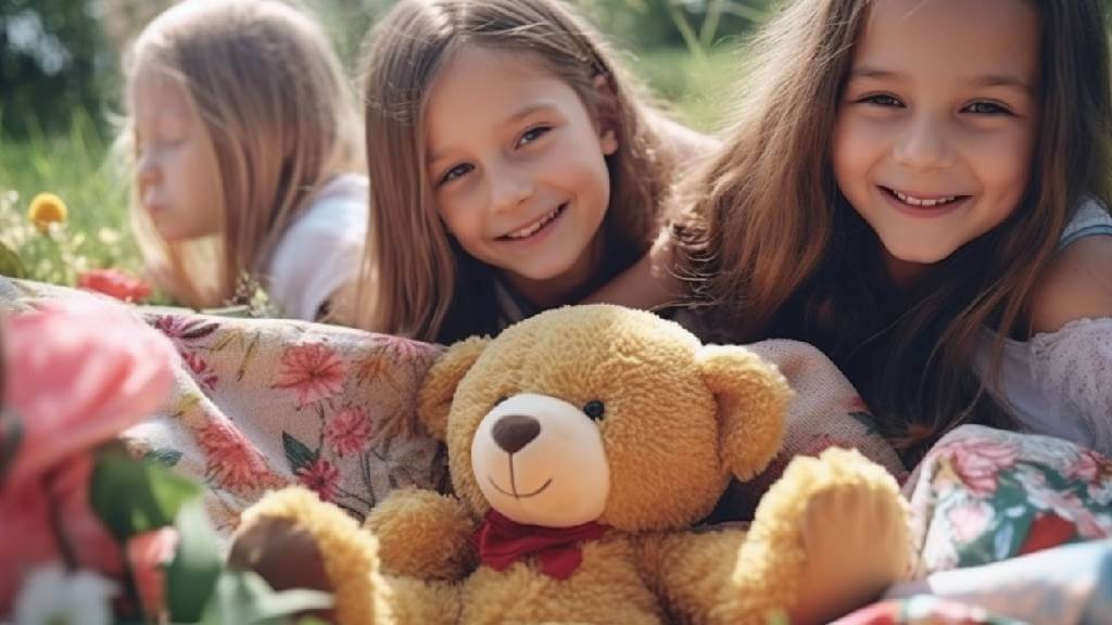 Teddy bear picnic with kids