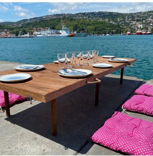 best Handmade boho picnic table