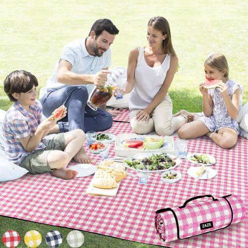 pink picnic blanket ZAZE Picnic Blanket Waterproof