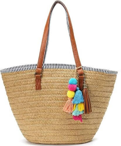 beach straw bag caissip