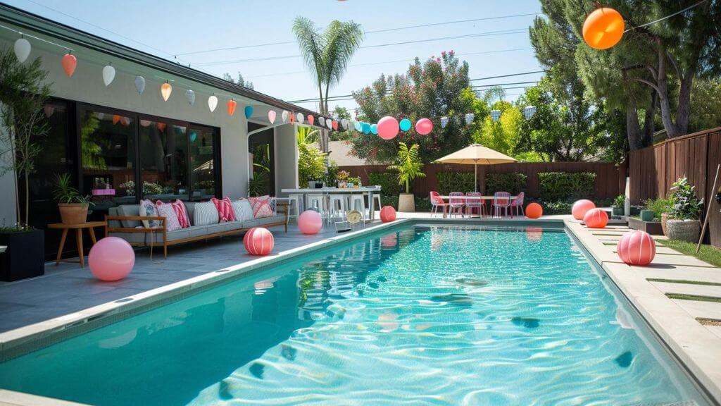 birthday pool party in LA