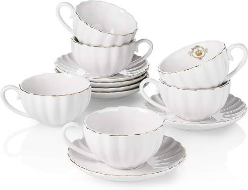 cups and saucers for tea party