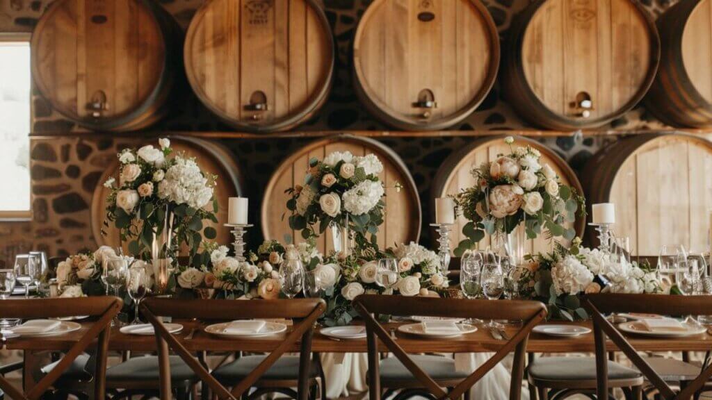 small wedding at vineyard