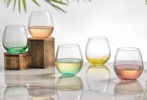JoyJolt HUE stemless glass set