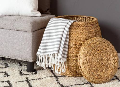 blanket basket for living room