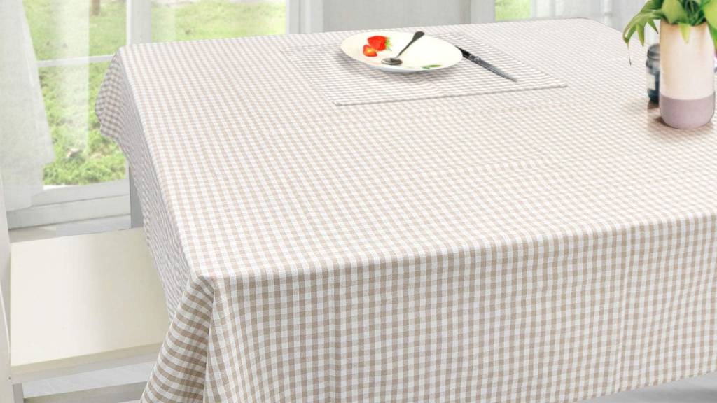 farmhouse check tablecloth