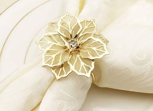 flower napkin rings