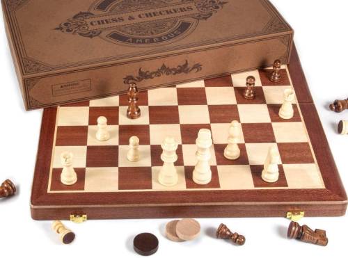 magnetic chess & checkers set