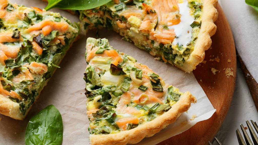 vegetable quiche slices