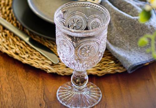 vintage wine glasses set