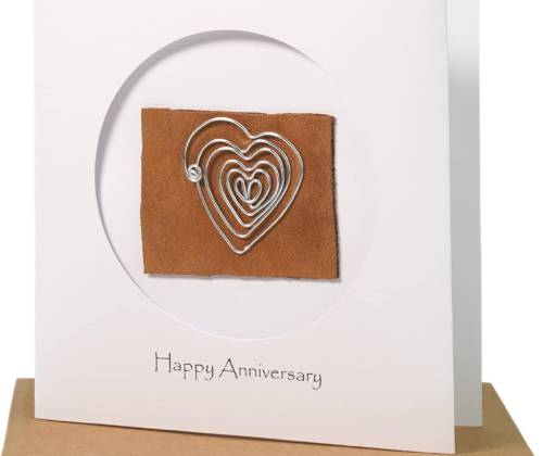 10th Aluminum anniversary card