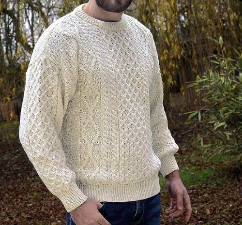 Irish soft cable knitted sweater