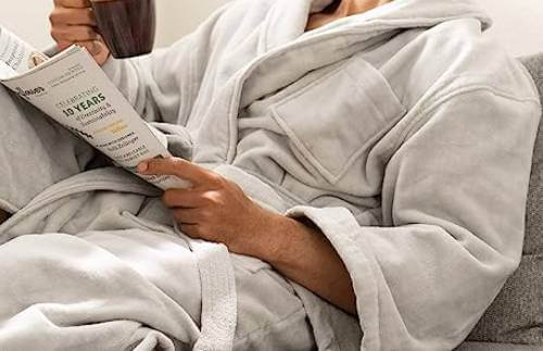 Men's terry cloth bathrobe