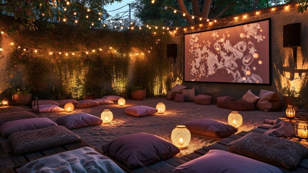 a movie theater in the backyard