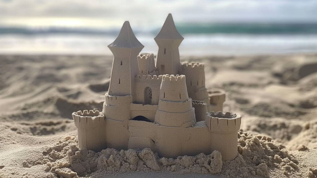 building sandcastles