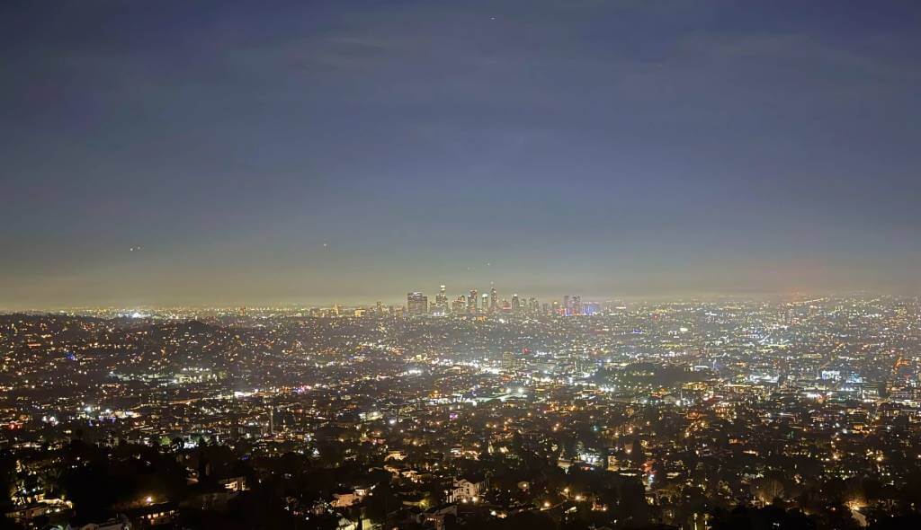 romantic date at Griffith Observatory