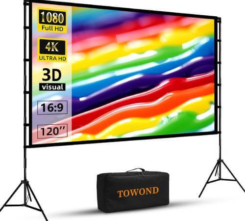 TOWOND portable projector screen and stand