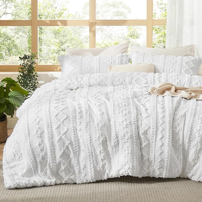tufted boho comforter set