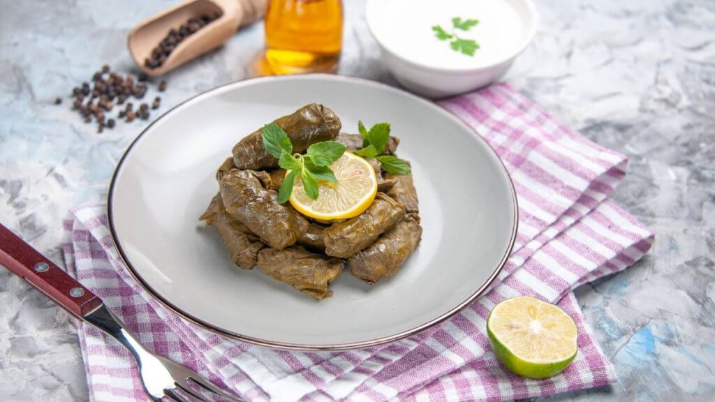 Stuffed grape leaves (dolmas)