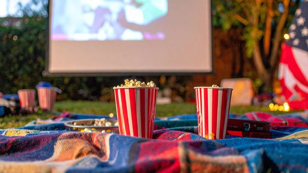 backyard movie birthday night