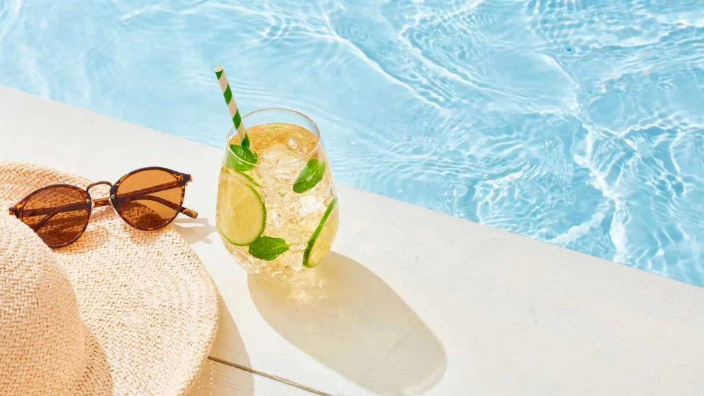 poolside birthday relaxation