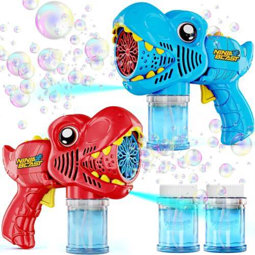 Rechargeable Dino Bubble Guns for Kids