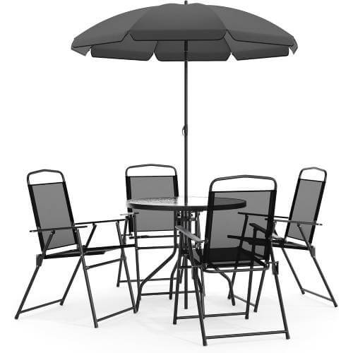 Flash Furniture Nantucket 6-Piece Patio Garden Table Set