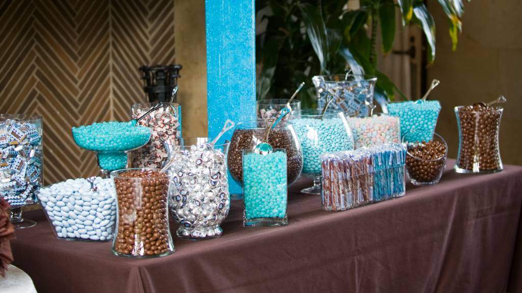 blue candy buffet