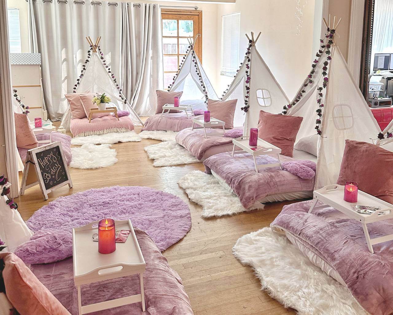 luxury sleepover party in Los Angeles