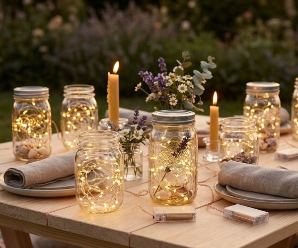 mason jar fairy lights