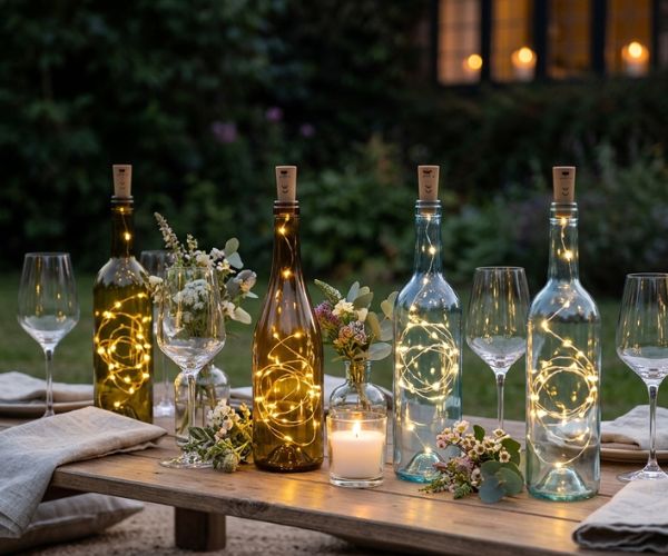 wine bottle fairy lights