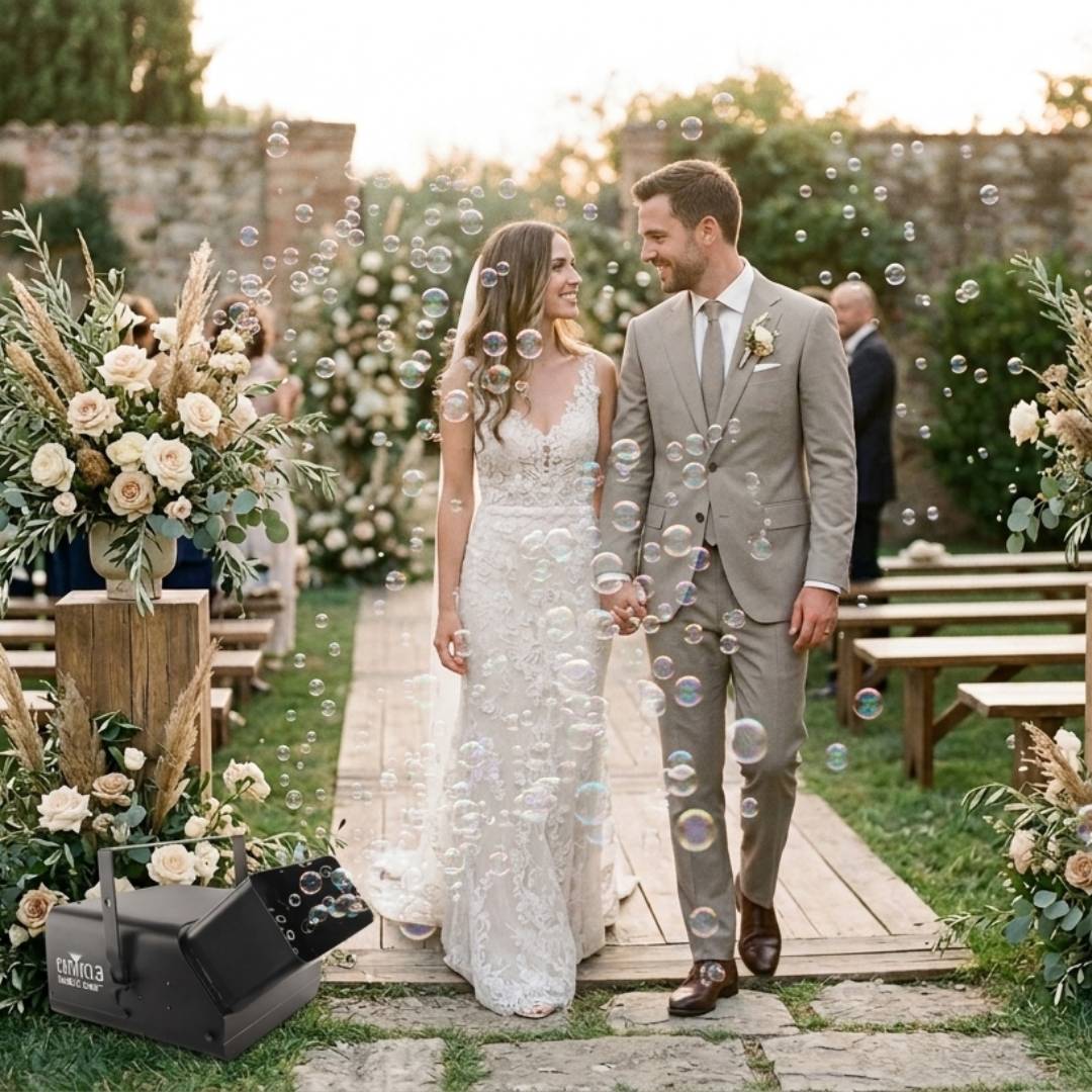 bubble machine for outdoor wedding