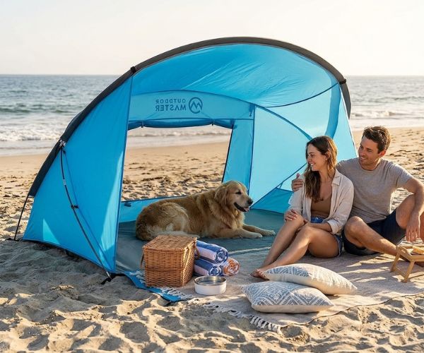 beach half tent for people and pets