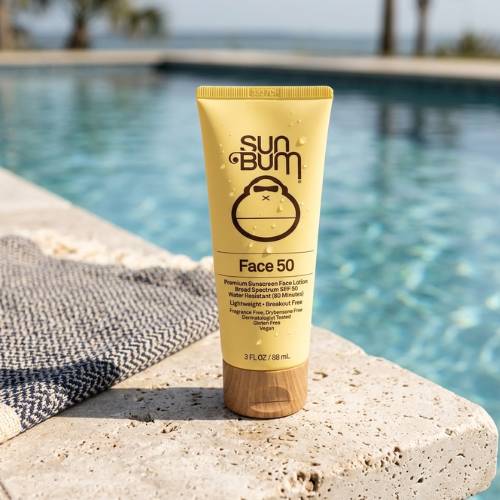 body sunscreen by pool
