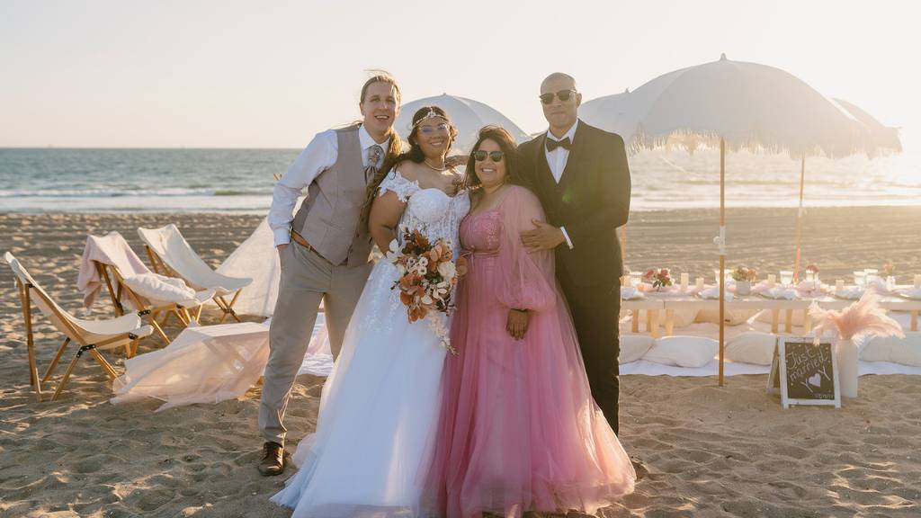 bride with wedding party